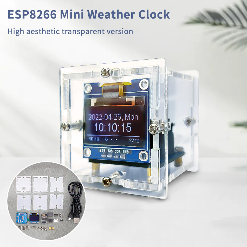 Smart Home Esp8266 - ESP8266 Mini Weather Clock Kit DIY
