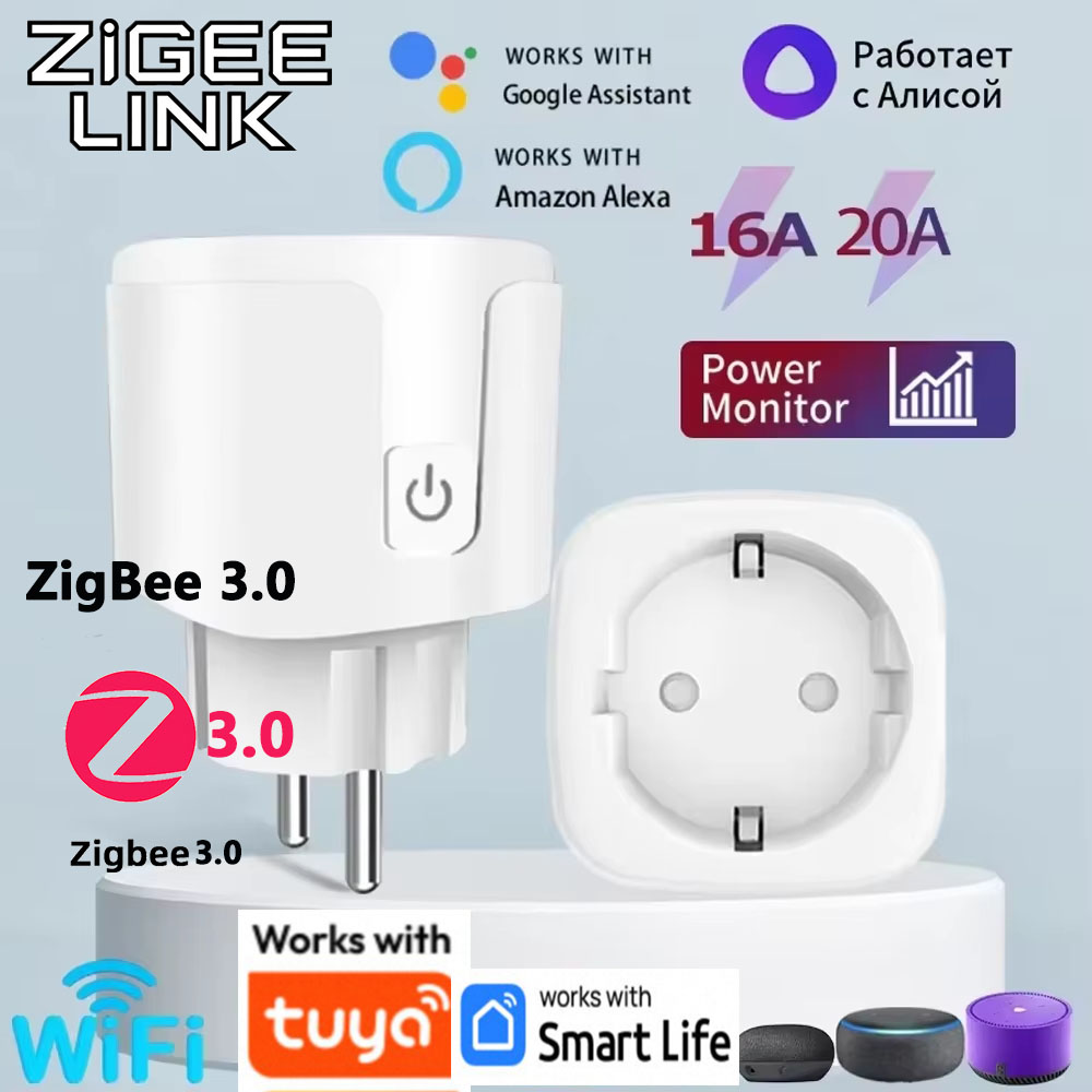 Smart Home Zigbee 3.0 - EU Smart Plug WIFI/Zigbee 3.0 Smart