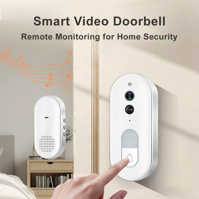 Smart Home Battery Camera - Tuya Smart Video Doorbell Wireless 1080P