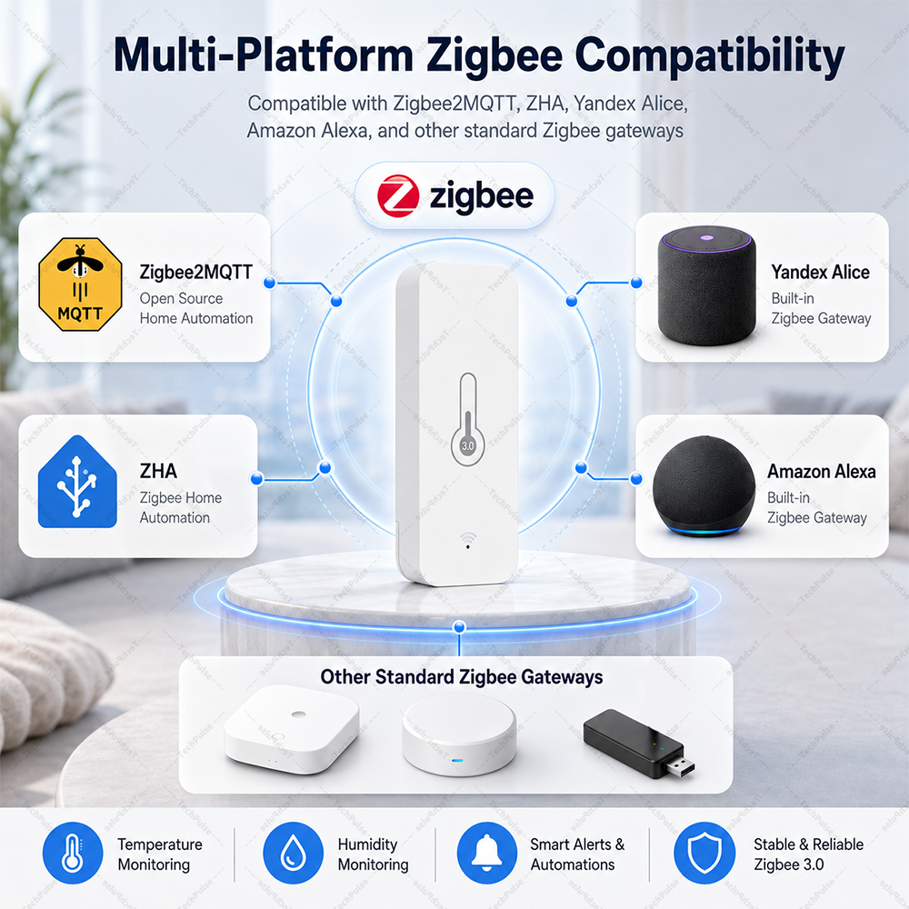 Smart Home Zigbee 3.0 - Zigbee 3.0 Temperature and Humidity Sensor