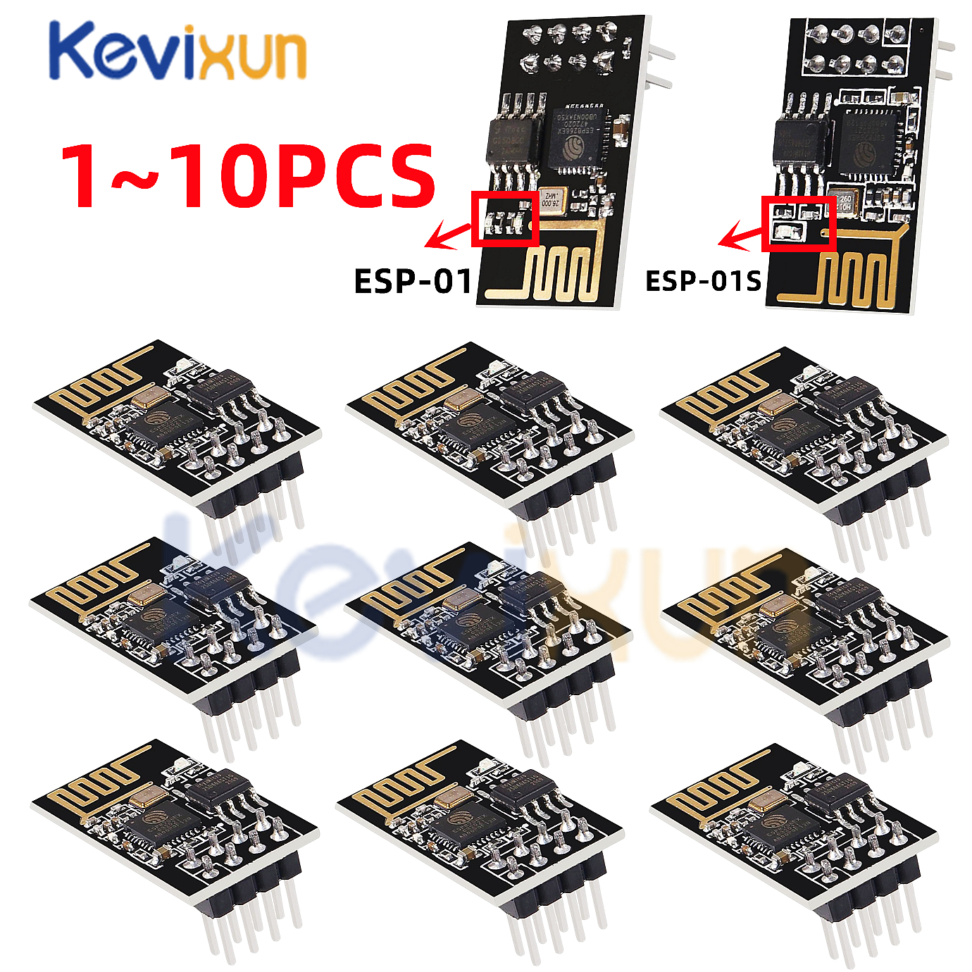 Smart Home Esp8266 - 5/10pcs ESP01/ ESP-01S Programmer Adapter Serial