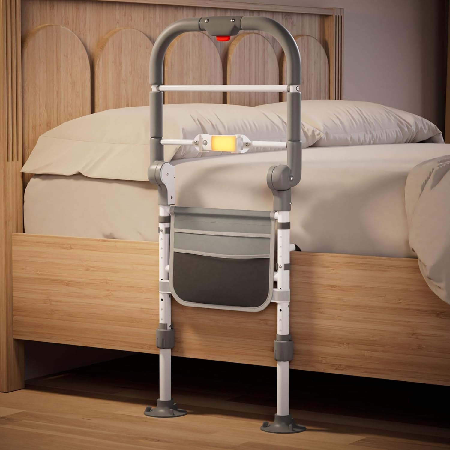 Motion Sensor Light - Foldable Bed Rail for Elderly Adults,