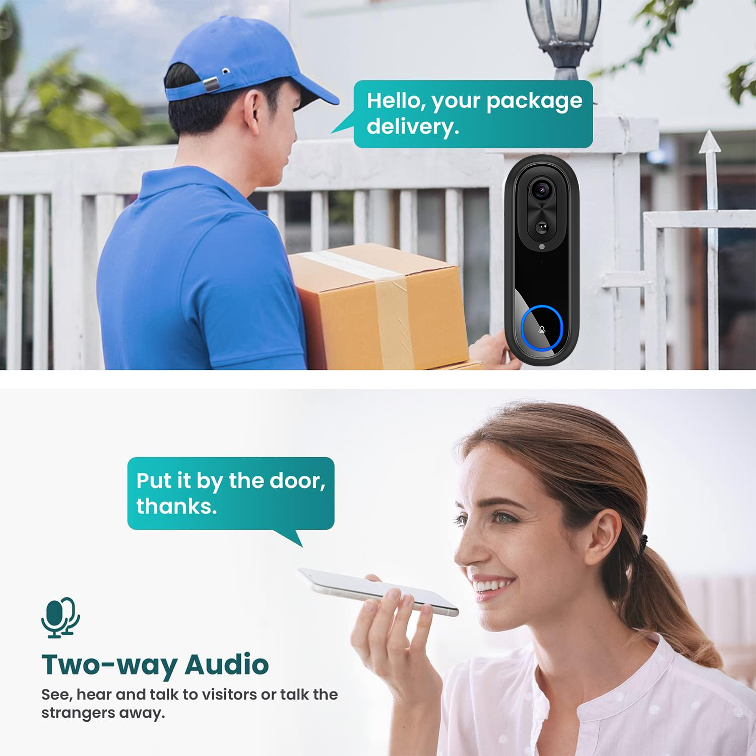 5G 2.4G WiFi Video Doorbell 10 - Smart Home Battery Camera avaliação e preço
