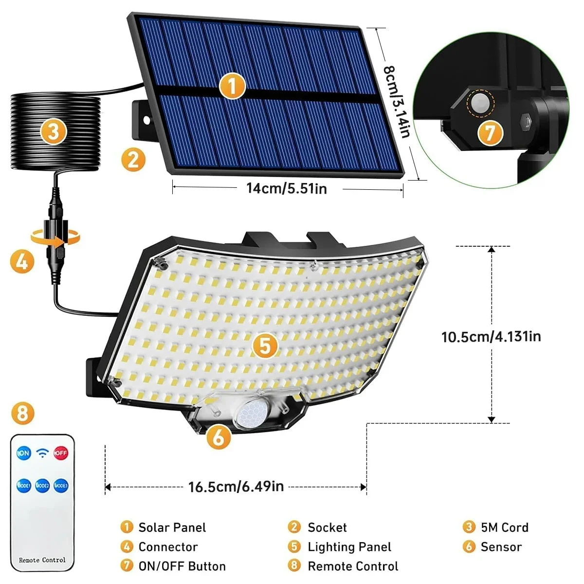 234LED Solar Outdoor Lights Mo - Motion Sensor Light avaliação e preço