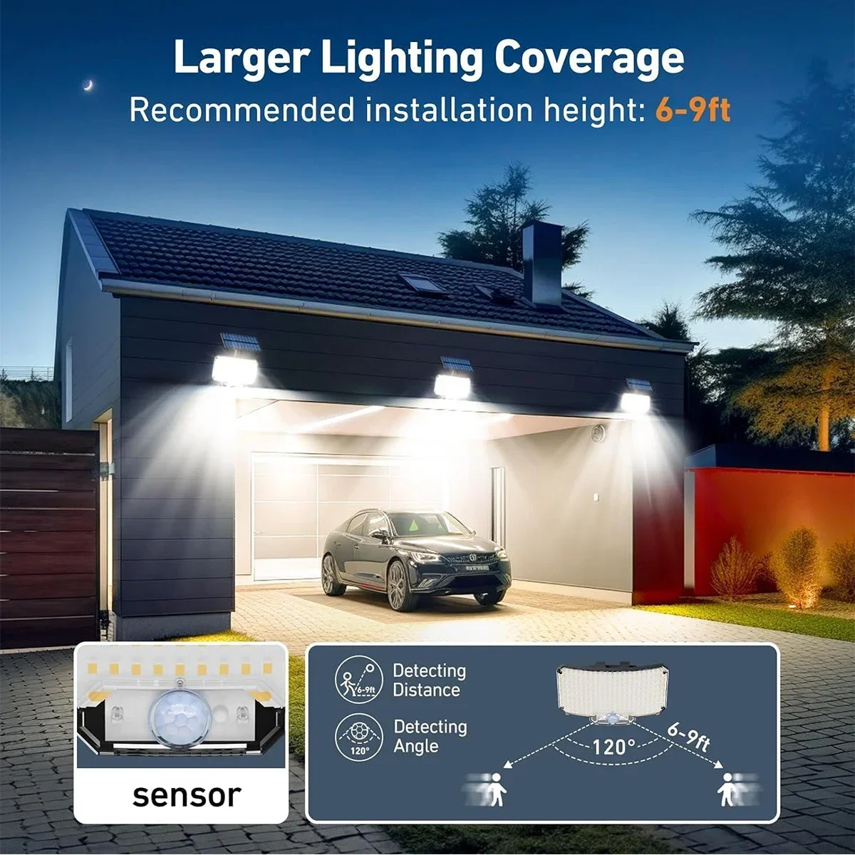 234LED Solar Outdoor Lights Mo - Motion Sensor Light avaliação e preço