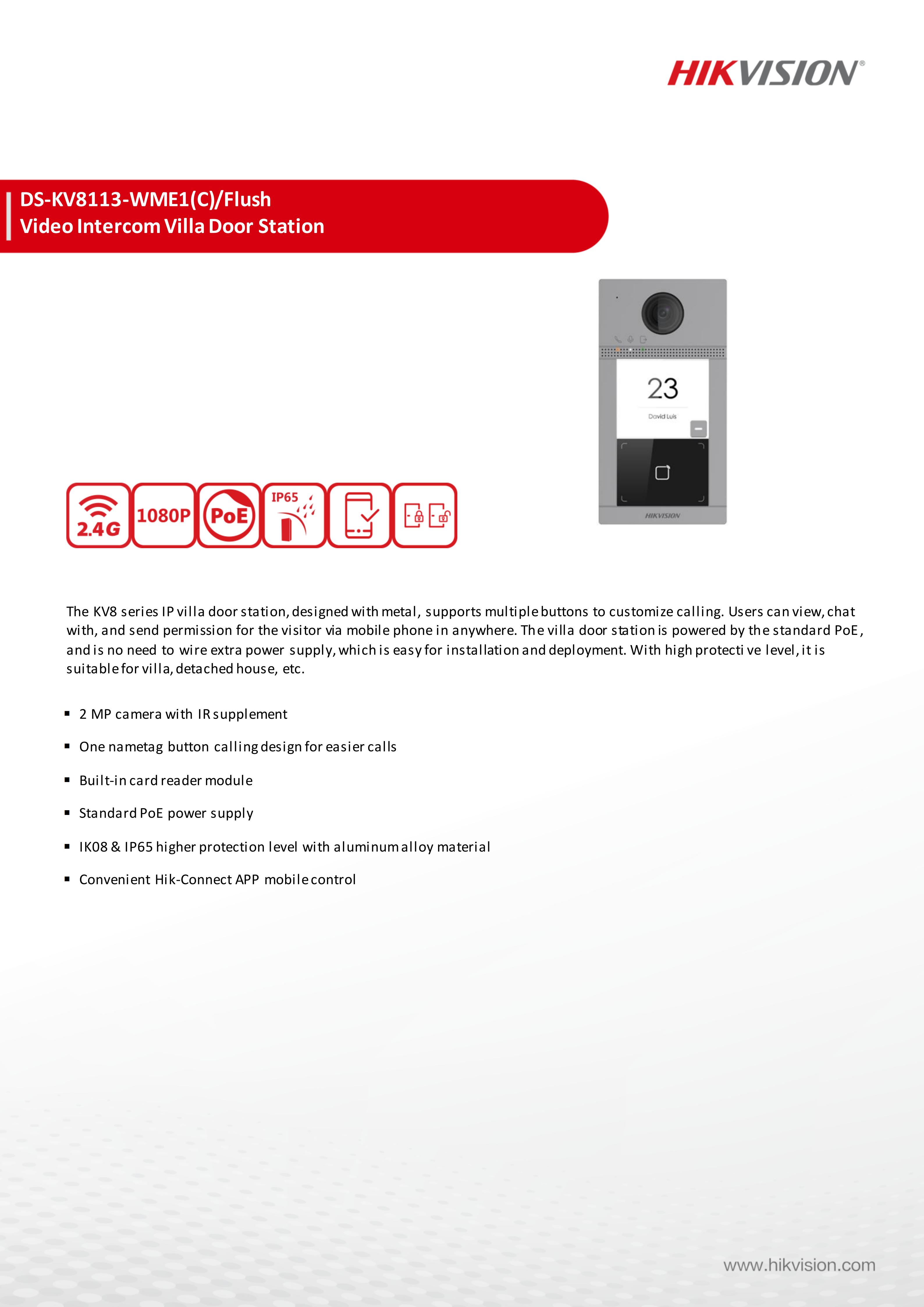 Hikvision DS-KV8113-WME1(C) PO - Smart Home Hikvision avaliação e preço