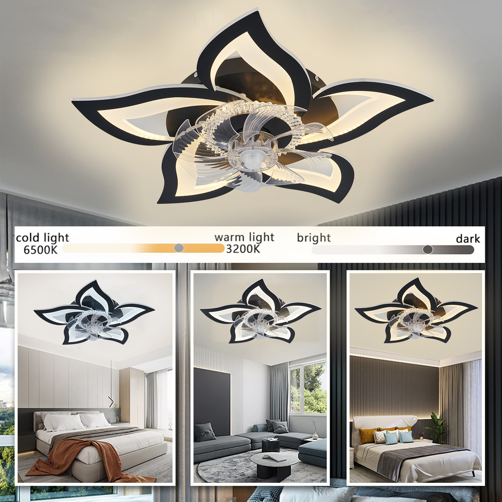 Lotus Led Ceiling Fan with Sma - Smart Home Ventilation avaliação e preço