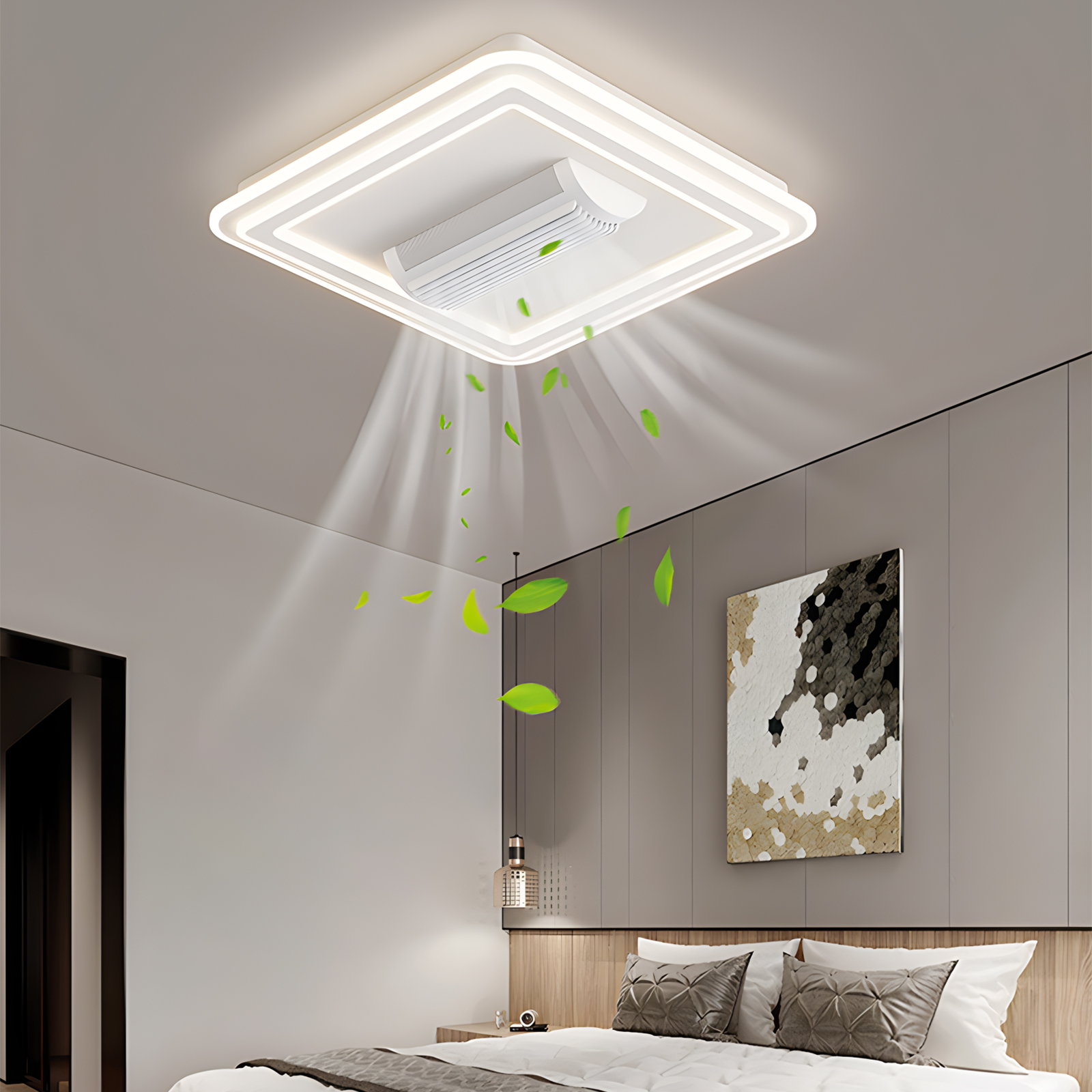 Modern Ceiling Fan with Light  - Smart Home Ventilation avaliação e preço