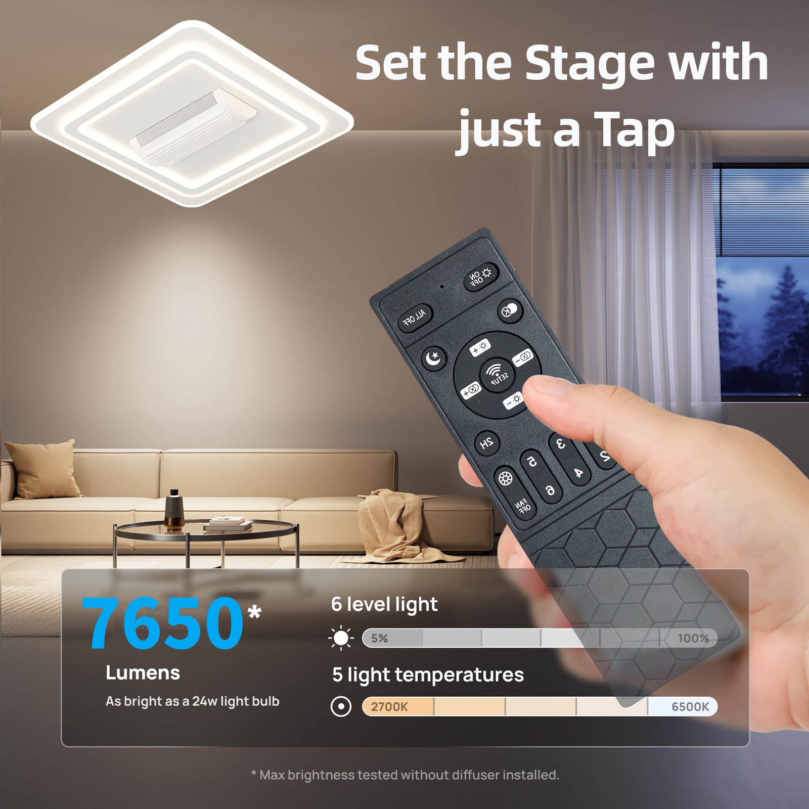 Modern Ceiling Fan with Light  - Smart Home Ventilation avaliação e preço