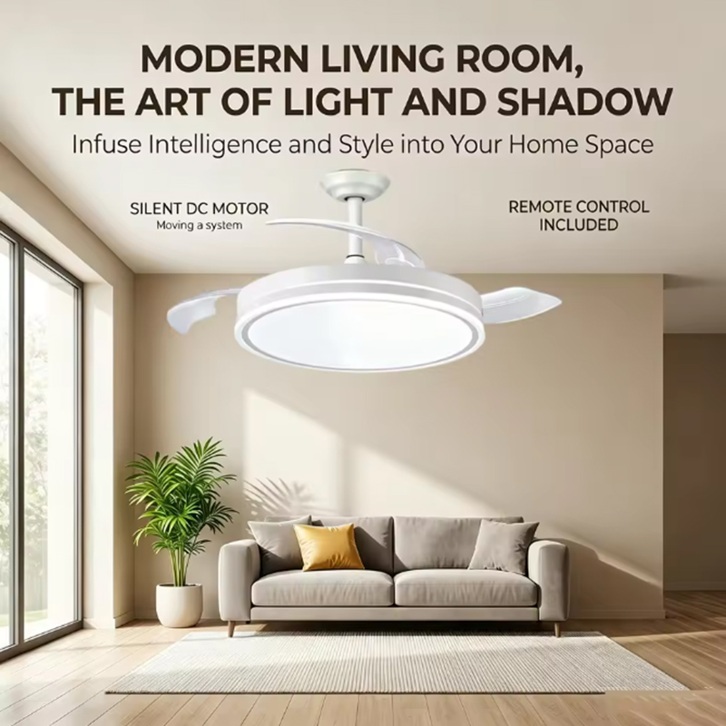 Smart LED Ceiling Fan with Lam - Smart Home Ventilation avaliação e preço