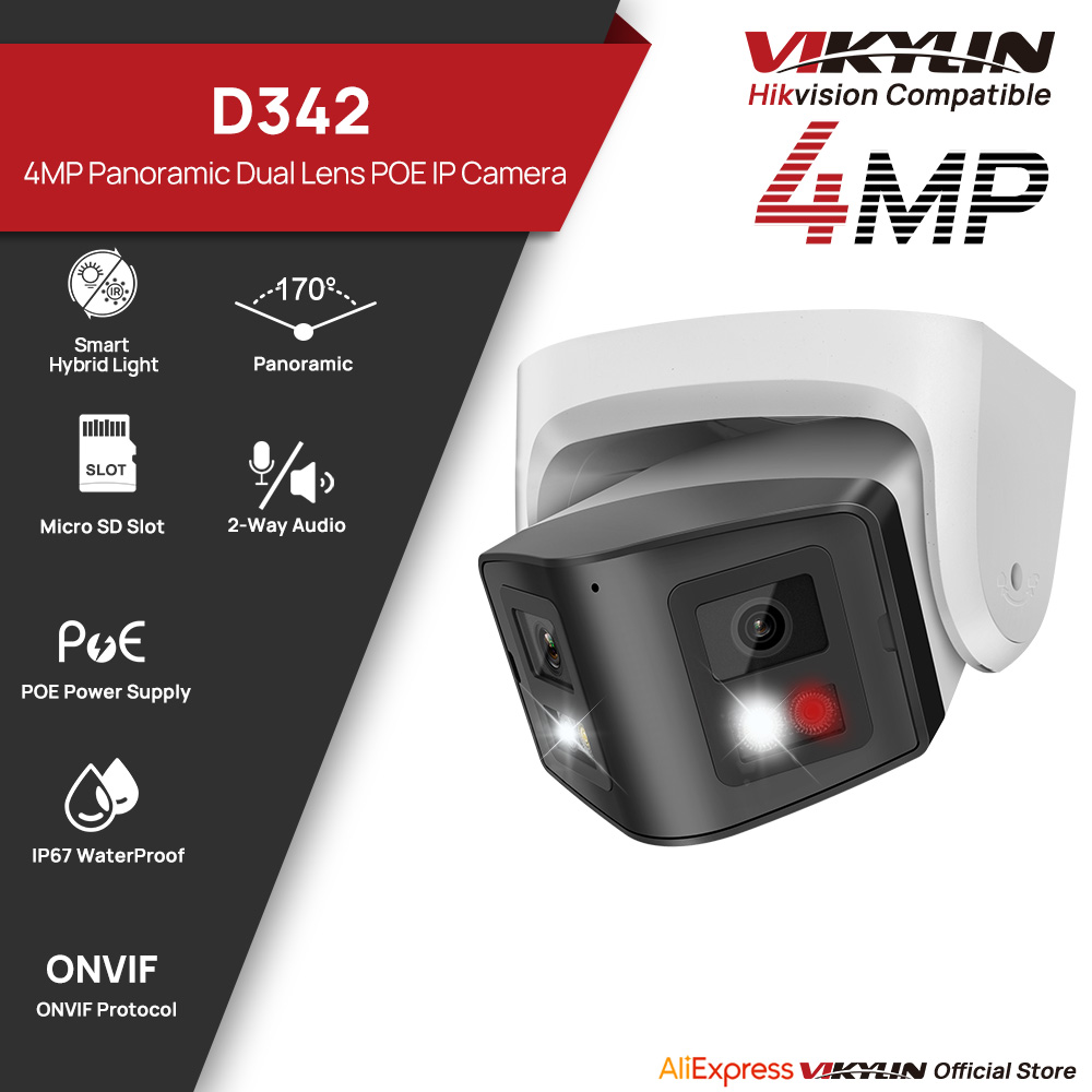 Vikylin 4MP Panoramic Dual Len - Smart Home Hikvision avaliação e preço
