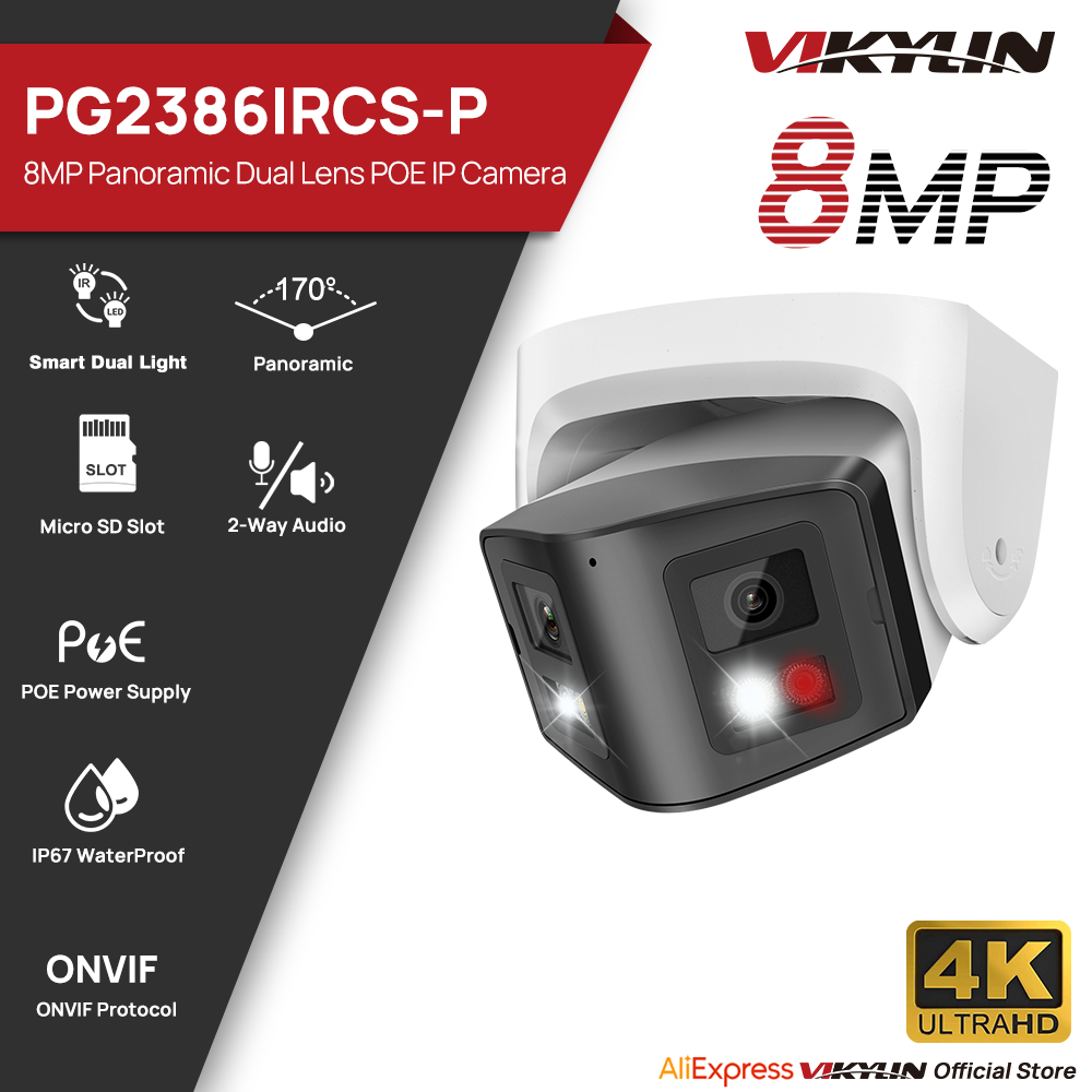 Vikylin 8MP Panoramic Smart Du - Smart Home Hikvision avaliação e preço
