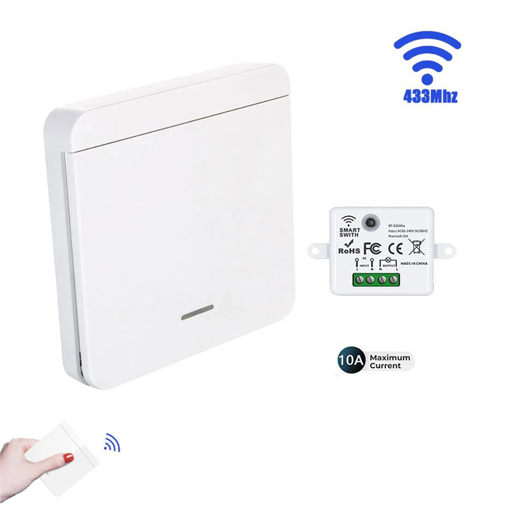 RF 433MHz Wireless Wall Switch - Smart Home Ventilation avaliação e preço