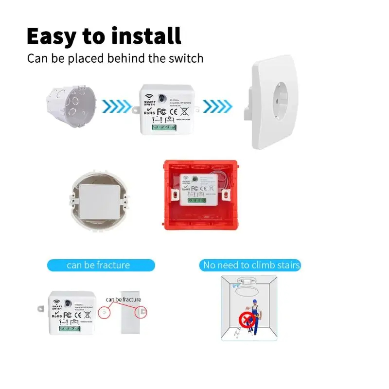 RF 433MHz Wireless Wall Switch - Smart Home Ventilation avaliação e preço