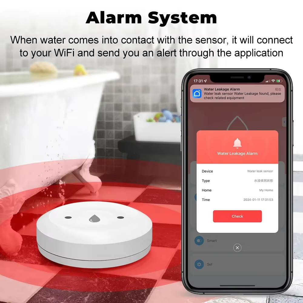 Tuya ZigBee 3.0 Water Leak Det - Smart Home Zigbee 3.0 avaliação e preço