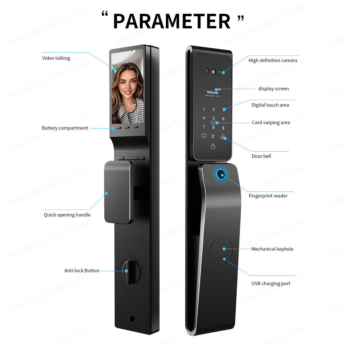 Waterproof Tuya 3D Face Recogn - Smart Home Battery Camera avaliação e preço