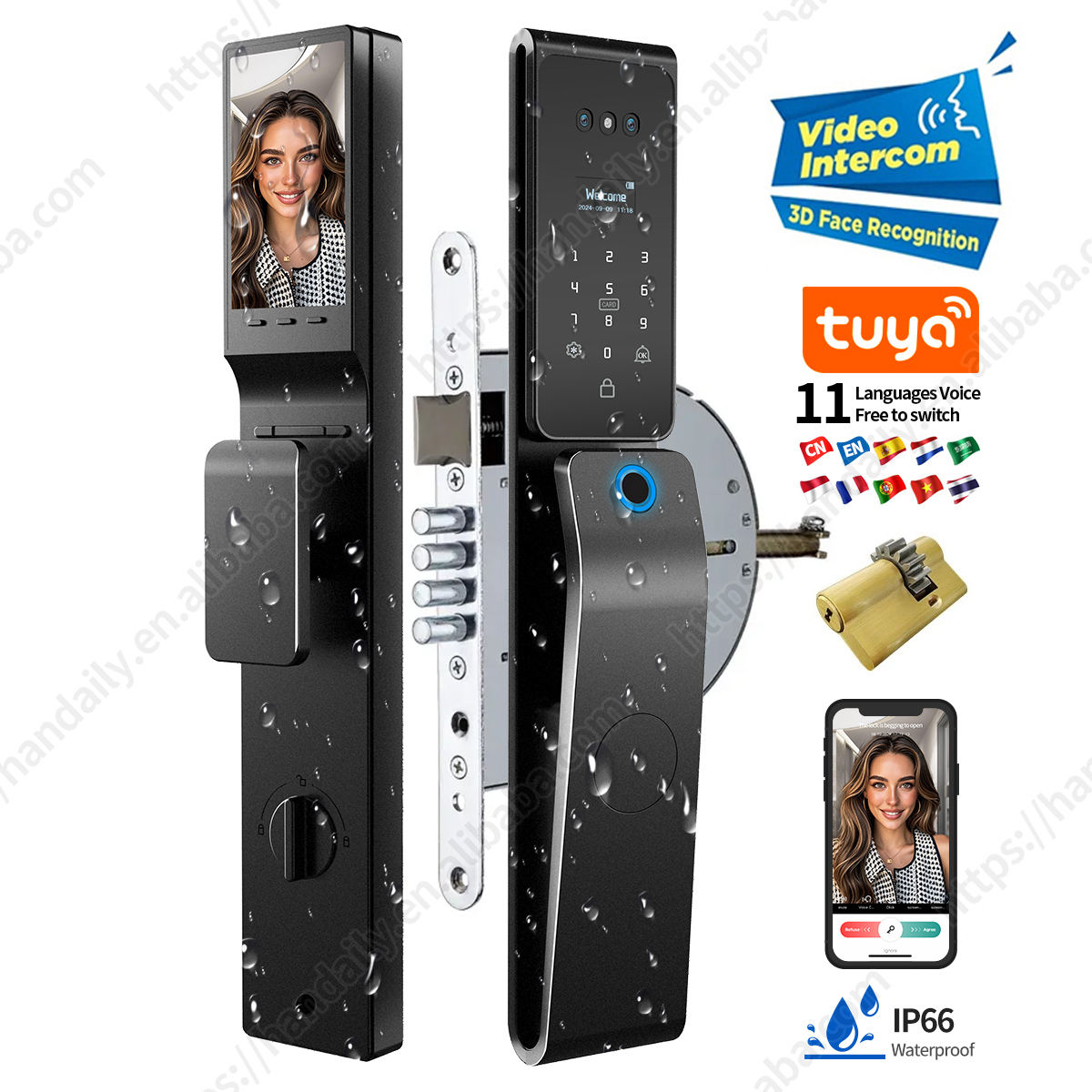 Waterproof Tuya 3D Face Recogn - Smart Home Battery Camera avaliação e preço