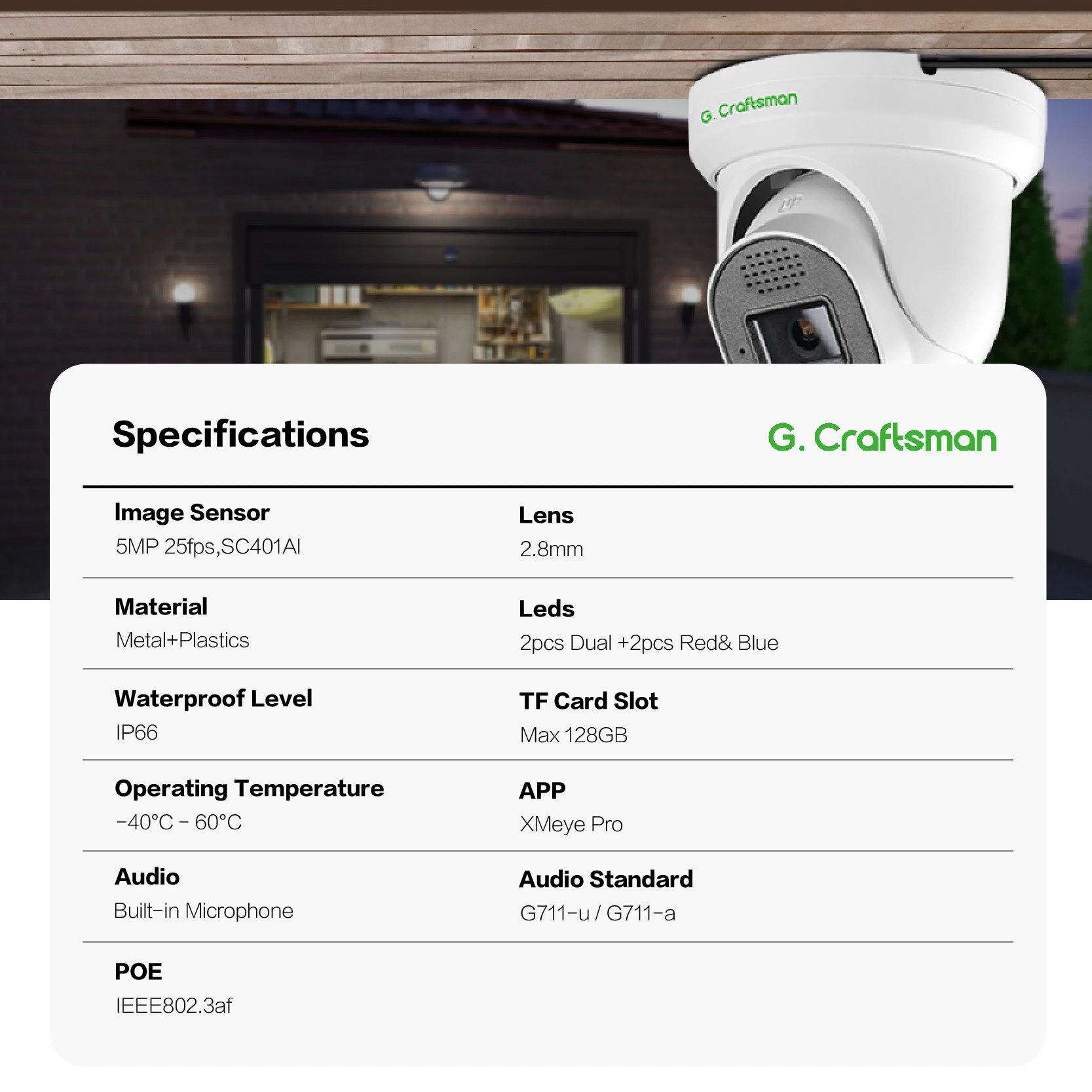 2026 New GX-DFD-M5C 5MP CMOS S - Security Ip Camera avaliação e preço