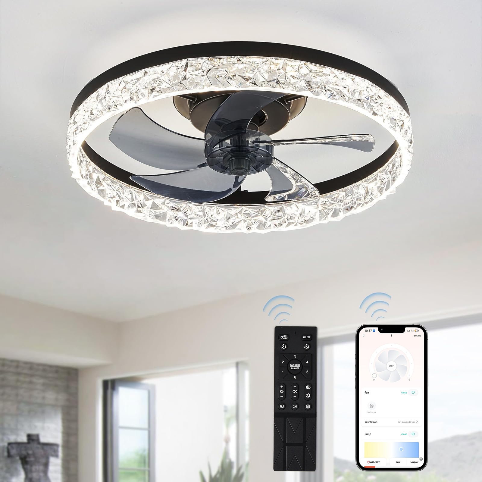 Modern LED Ceiling Fan Lmap Re - Smart Home Ventilation avaliação e preço