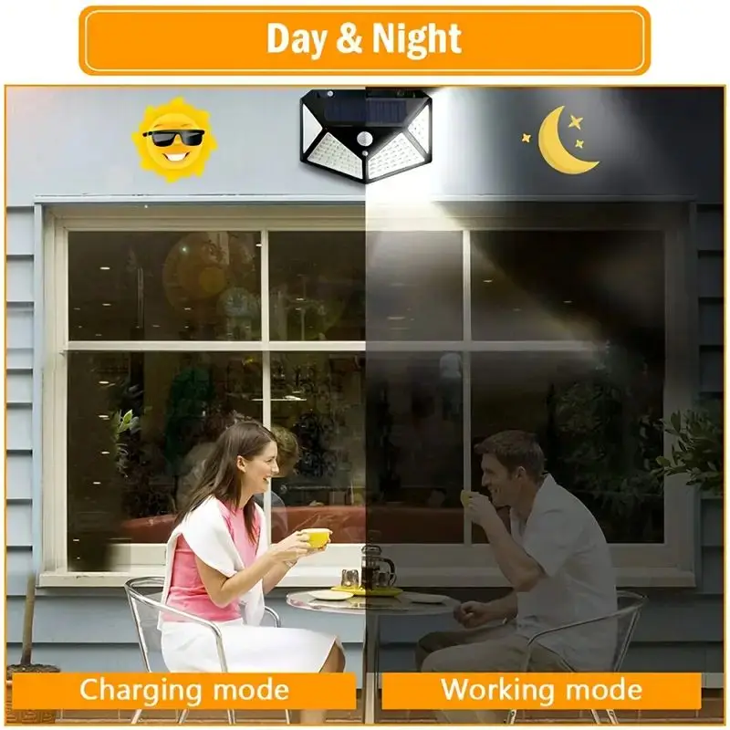 100LED Outdoor Solar Garden Li - Motion Sensor Light avaliação e preço