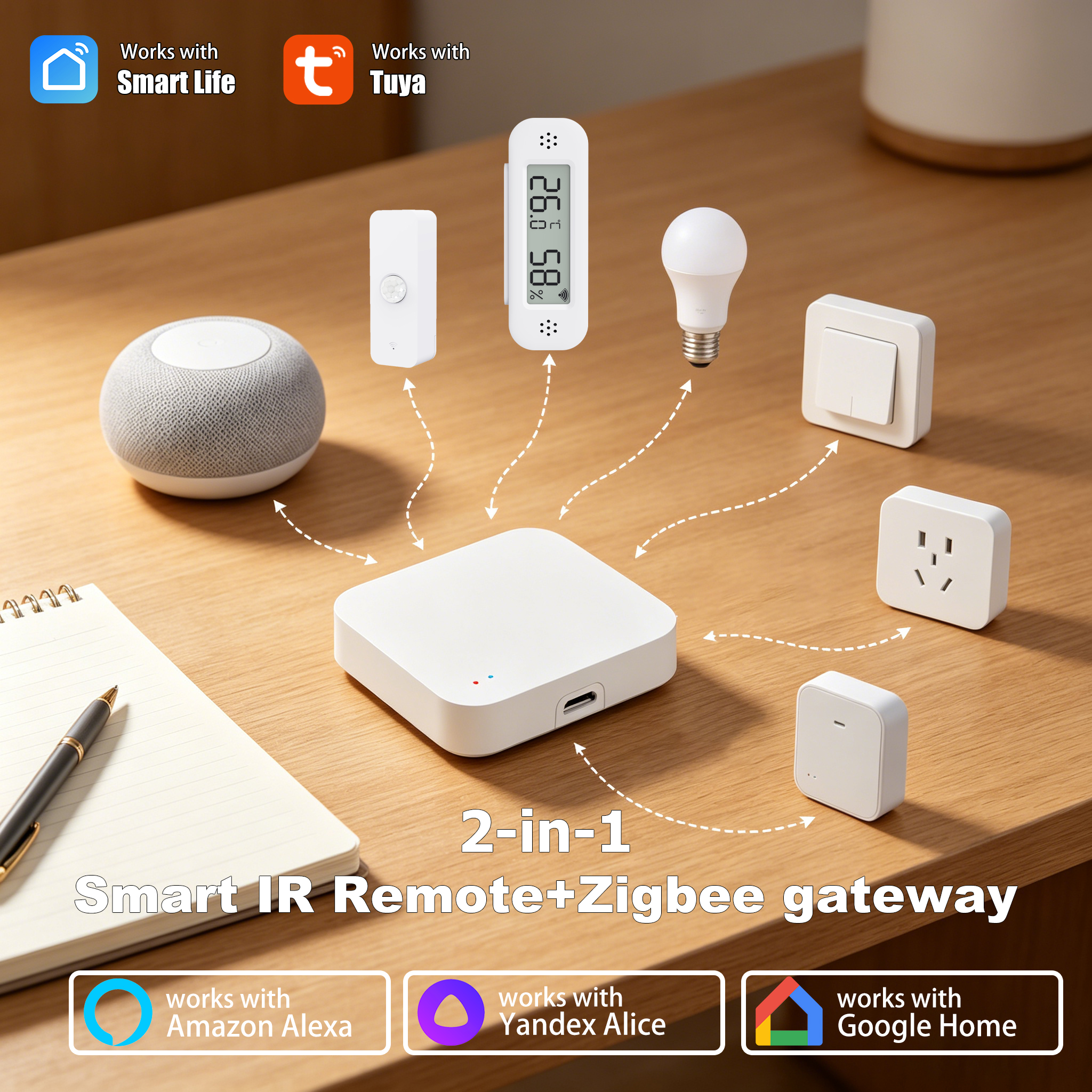 Tuya Zigbee 3.0 Gateway IR Rem - Smart Home Zigbee 3.0 avaliação e preço