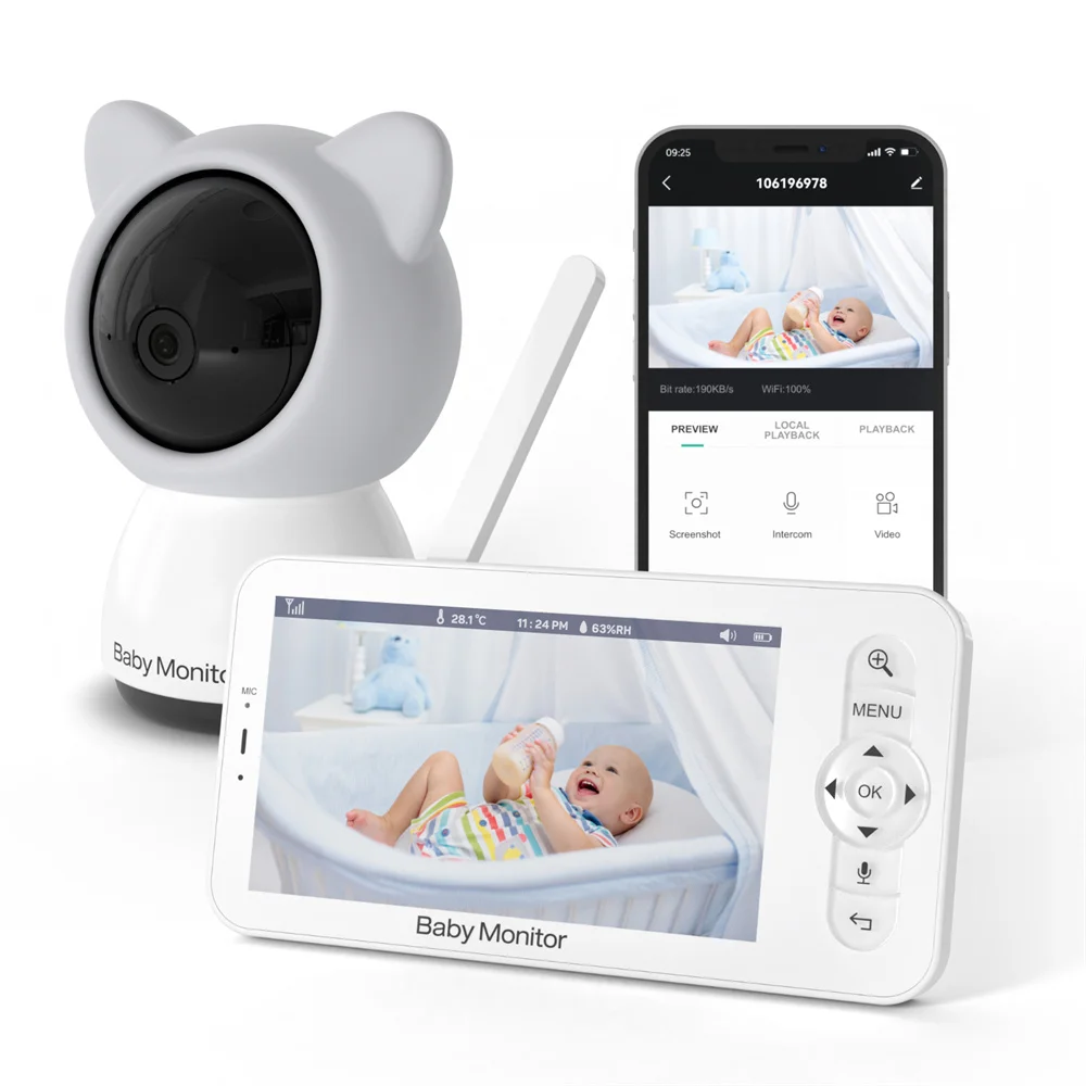Babystar 5 Inch Wifi Baby Moni - Smart Home Battery Camera avaliação e preço