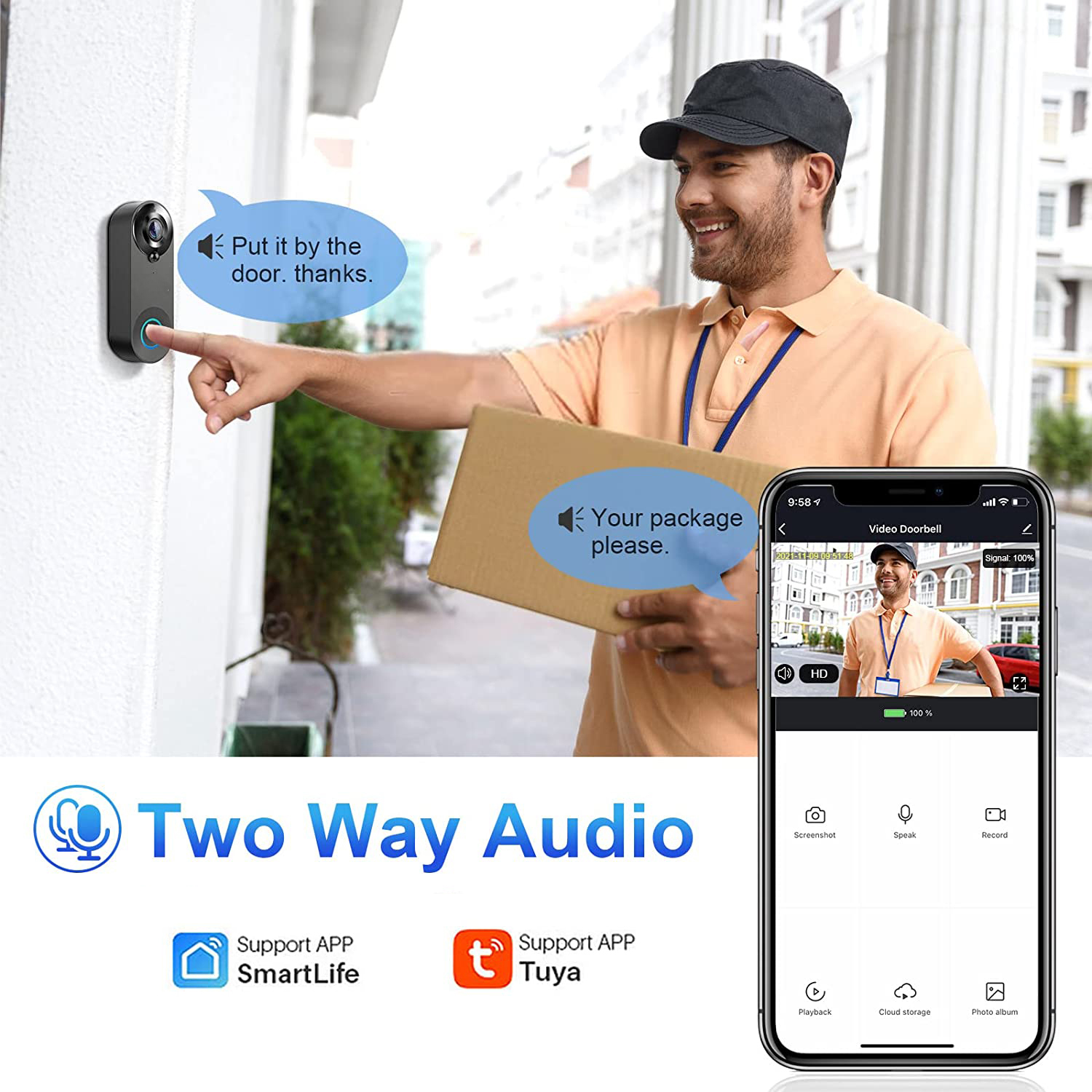 5G 2.4G WiFi Video Doorbell 10 - Smart Home Battery Camera avaliação e preço