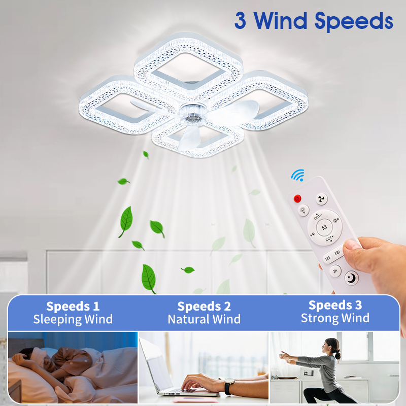 Modern Ceiling Fan with Light  - Smart Home Ventilation avaliação e preço