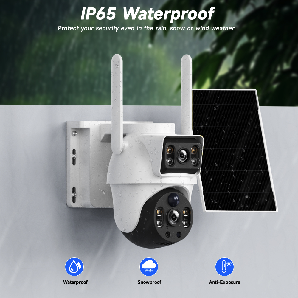 WiFi Solar Camera Dual Lenses  - Smart Home Battery Camera avaliação e preço