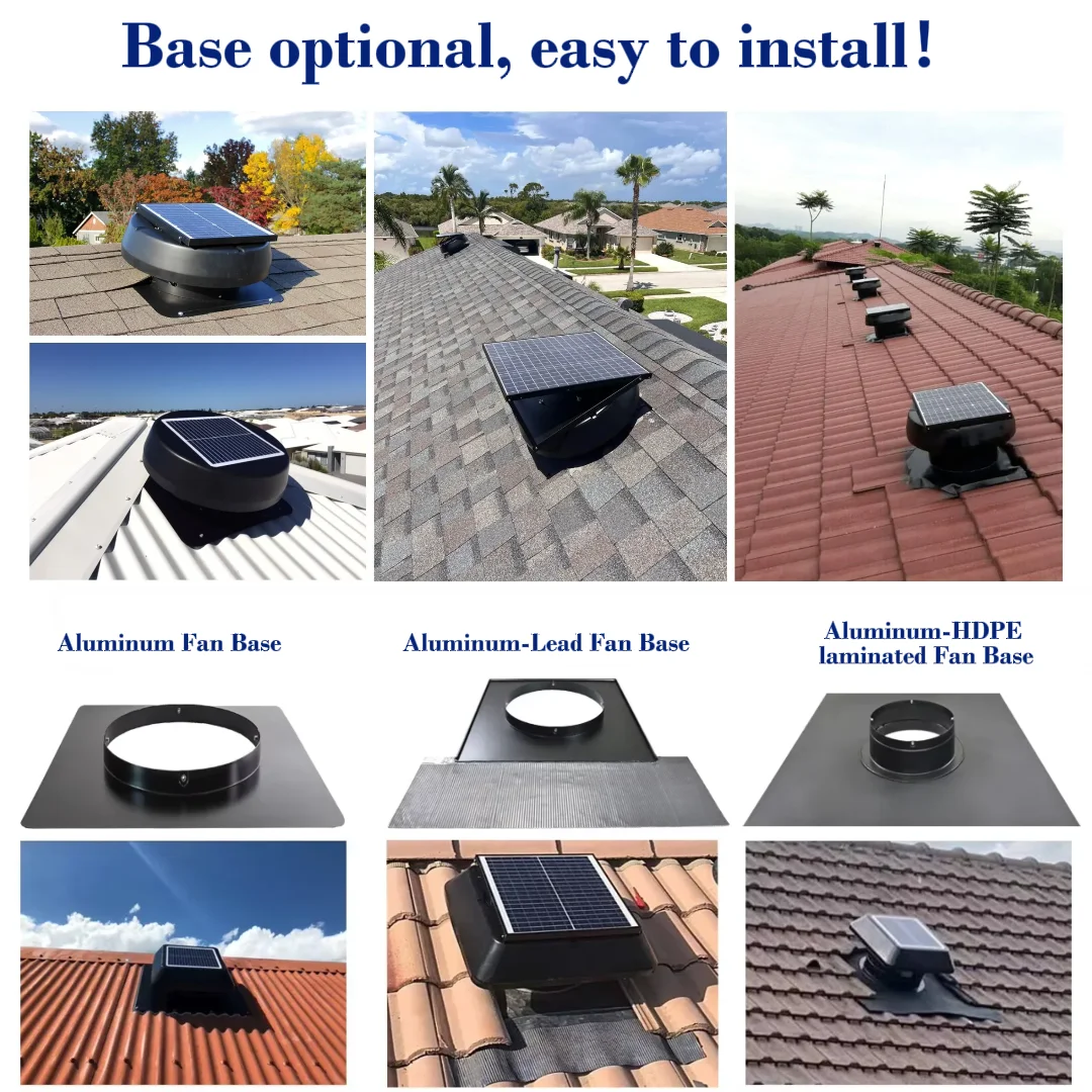 25-60W Solar Powered Attic Roo - Smart Home Ventilation avaliação e preço