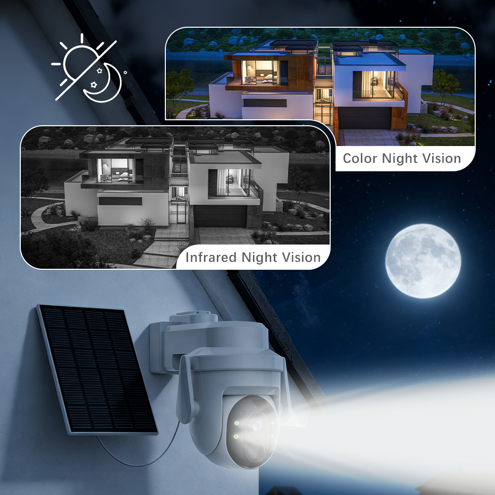 2K Solar Security Camera Pan/T - Smart Home Battery Camera avaliação e preço
